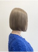 ホワイトグレージュミニウルフデジタルパーマチェリーブラウン1
