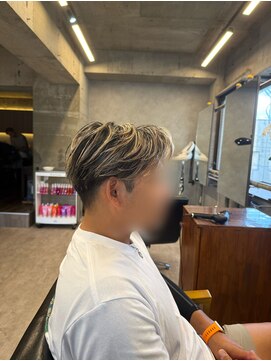 タメ(tame-) サーフカール/フェザーパーマ/ブルーブラック【都賀/メンズ】