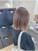 ナチュラルバレイヤージュ筋感◎ライトブラウン透明感