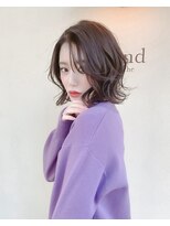 ロンドリゼル 札幌(Lond RiseL)&nbsp;オリーブグレー/前髪/ボブ/マロンベージュ/レイヤーカット/小顔
