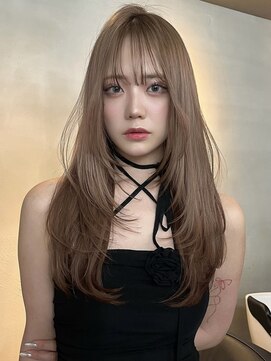 原宿/ウルフカット レイヤー デザインカラー ルーツカラー   