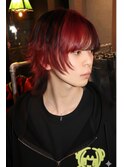【メンズセクションカラー】赤黒でシックな質感に。