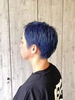 ヘアーリゾートノーブル(Hair Resort Noble) 【ベリーショート×ダークブルー】ダブルカラー/ブリーチ/姫路