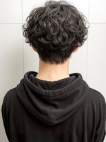 モッズヘアメン 札幌月寒店(mod's hair men)&nbsp;アップバングアッシュブラックマッシュパーマ20代30代p1札幌月寒