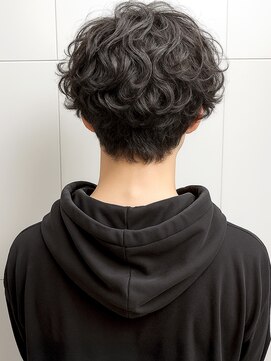モッズヘアメン 札幌月寒店(mod's hair men) アップバングアッシュブラックマッシュパーマ20代30代p1札幌月寒