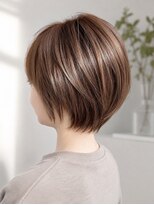 ウィールール 札幌店(WE RULE)&nbsp;艶感ショートボブ前髪あり小顔くびれヘア夏カラー