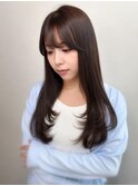 透明感グレージュ×ナチュラルレイヤー