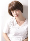 小顔 丸みショート