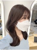 小顔くびれヘア×ミルクティーベージュ