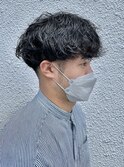 メンズ　ウェーブ×ツイスパ　mix