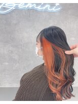 ジェミニ 大津 瀬田店(Gemini)&nbsp;黒髪カタロググレーベージュレイヤーロングアッシュカラー