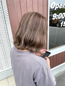 オル(Olu) 【MASAYA】脱白髪ハイライトカラー×グレージュカラー