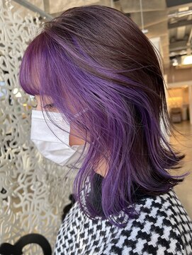 スニップス ダズ(SNIPS DOES) レイヤーボブ/インナーカラー/ラベンダーカラー/韓国ヘア