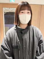 ラミエ バイ メルト 吉祥寺(lamie by melt)&nbsp;"久保田"切りっぱなしボブこっくりブラウンベージュブリーチなし