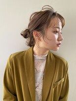 エン(en,)&nbsp;くくってもかわいいおくれ毛/顔まわりレイヤー/ブラウンベージュ