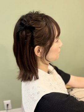 メイ 池袋(mei) 編み込みツインアレンジ/ヘアアレンジ/ヘアセット