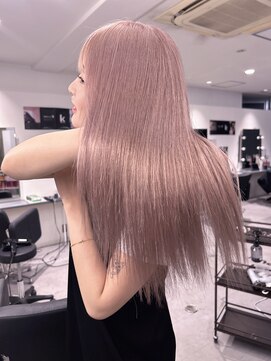 キング 枚方店(K!ng) ハイライトカラーミルクティーベージュケアブリーチダブルカラー