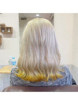 ビー オン ディー ヘア 池袋(BonD hair) ホワイト×裾カラー【池袋/髪質改善/ハイライト】