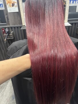 アローズ 荒尾店(arose) 艶髪ピンクレッドカラー！