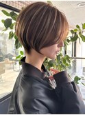 大人可愛い30代40代50代ボブ/ショートカット/白髪染め白髪ぼかし