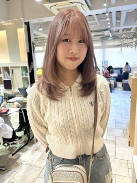 ソワンドゥブレスココ 京都店(soin de brace coco.) ピンクベージュ＋レイヤーカット