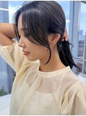 【顔周り似合わせカット】姫カットレイヤー/暗めカラー