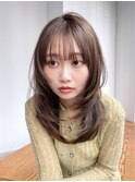 顔周りレイヤーおくれ毛ロング美髪_F0367