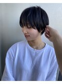 前髪あり耳掛け丸みくびれショートボブ20代30代40代50代60代
