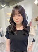 透ける暗髪