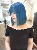 水色カラー/ブルーカラー/アッシュブロンド/ホワイトシルバー