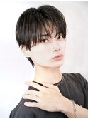 ツーブロックありラウンドマッシュ"韓国風シースルーショート"