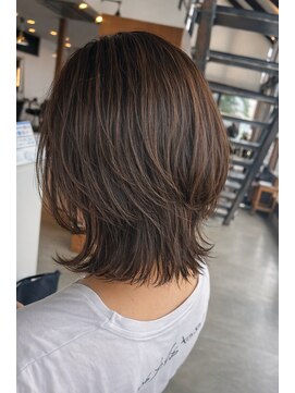 リドル ヘアー 駒生店(Riddle HAIR) 柔らかく動くくびれミディアムボブ