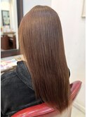 カラーしながら柔らか艶髪ストレート
