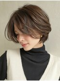 ピンクベージュ/クールショート/前髪/流山おおたかの森