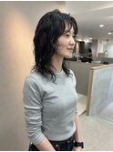 大人モードで個性的なミディアムウルフパーマ【菅井】【Ato.】