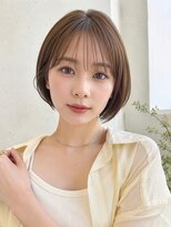 ノア 三宮店(NOA)&nbsp;【NOA】透明感ベージュ丸みショートボブ似合わせ小顔カット
