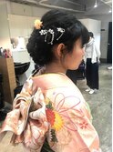 abilityhair 蒲田　清楚、編み込みアップスタイル