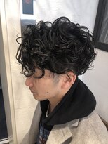 ニット 銀座(knit)&nbsp;メンズ×カジュアルパーマ【ｋｎｉｔ　銀座　荒柄ノエル】