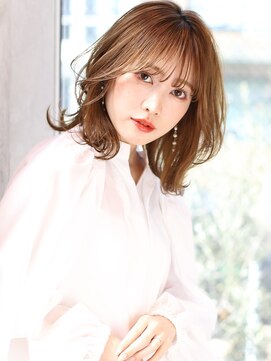 グランド(GRAND) 大人かわいい/ひし形レイヤー/ベージュアッシュ／20代30代40代