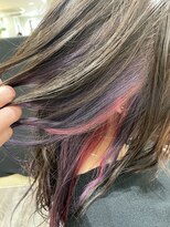 庵 ヘアー(hair) インナーカラー　≪チェリーピンク×パープル≫　（永井）