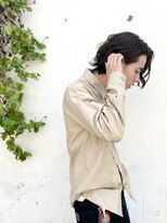 アカ(ACA)&nbsp;センターパートニュアンスパーマメンズマッシュパーマ札幌大通