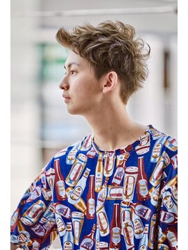 クレスト 近江八幡店(CREST) マッシュツーブロックメンズパーママッシュウルフメンズカット