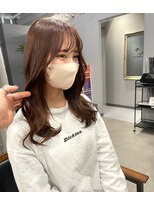 アトレ(attrait)&nbsp;＊ほんのりピンクラベンダー セミロング 小顔バング 大阪 天王寺