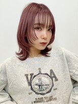 トルネード(TORNADO) 外ハネウルフ フェイスレイヤー ピンクバイオレットt1130