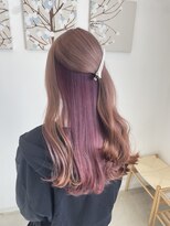 ジジ チーク 栃木(Gigi cheek)&nbsp;ピンクベージュとピンクのインナーカラー！