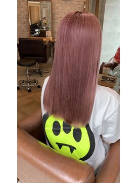 パルフェ ヘアー バイ オーク 九大学研都市(parfait hair byOAK) ブリーチ1回～　ピンク