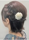 ショートハーフアップ