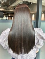 アイティー バイ アルバム 中野店(IT by ALBUM) 秋色オリーブカラー透明感カラーウルフレイヤーロング_ba531691