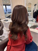 サロンドウィズ 本店 本八幡(Salon de With)&nbsp;巻き髪レイヤースタイル/オレンジブラウン◎30代40代50代