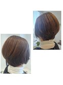 軽やかショートボブ♪カシミヤ髪質改善トリートメント